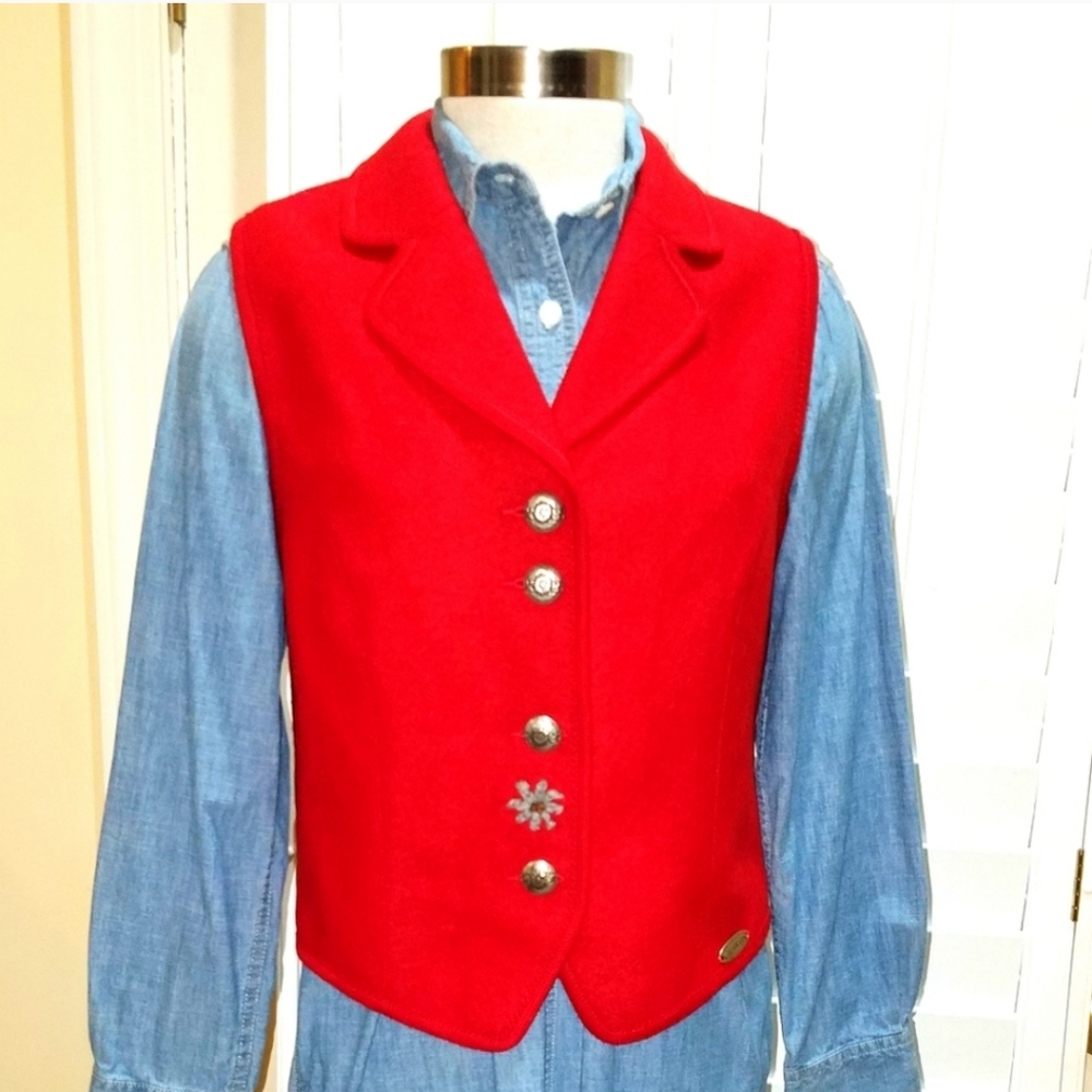 GIESSWEIN Vintage Red Wool Vest